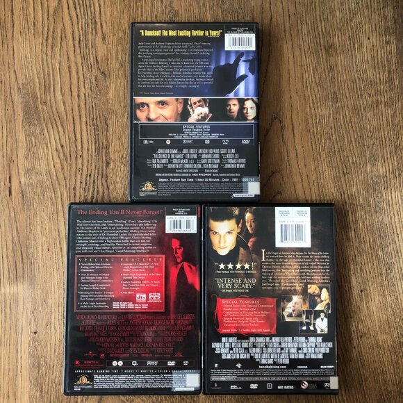 Hannibal Lecter DVD Horror Movie Bundle The Silence Of The Lambs Hannibal Rising - Picture 2 of 6